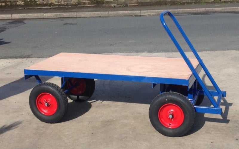 TT5 - HD Turntable Truck 1000 kg Capacity, Pneumatic Wheels, 1525 x 700 mm