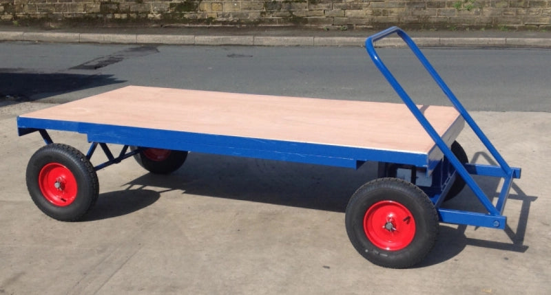 TT6 - HD Turntable Truck 1000 kg Capacity, Pneumatic Wheels, 2000 x 1000 mm