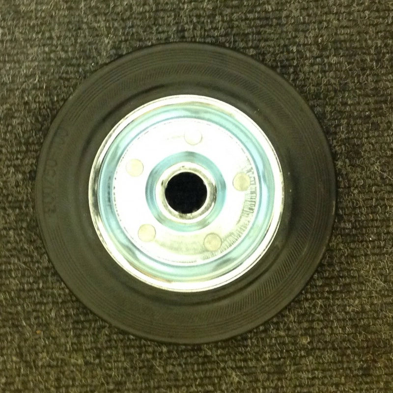 200mm Steel Centre, Black Rubber 1" RB Sack Truck Wheel
