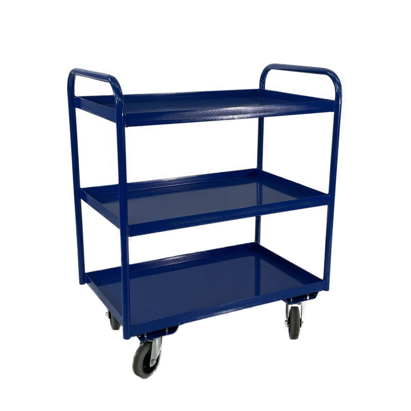 TRT13 -  3 Tier Tray Trolley, Steel Top, 800 x 500 mm