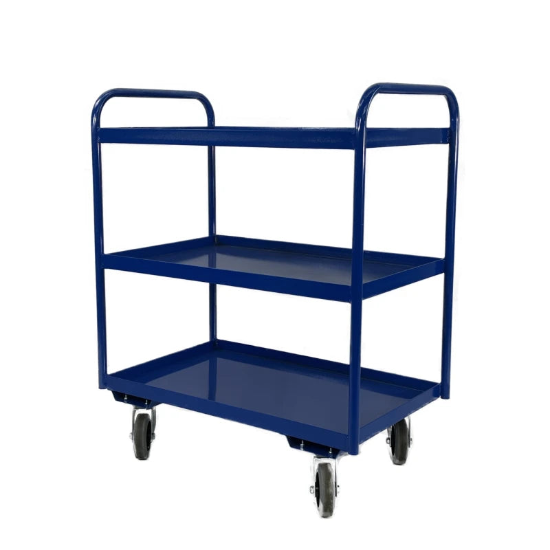 TRT13 -  3 Tier Tray Trolley, Steel Top, 800 x 500 mm