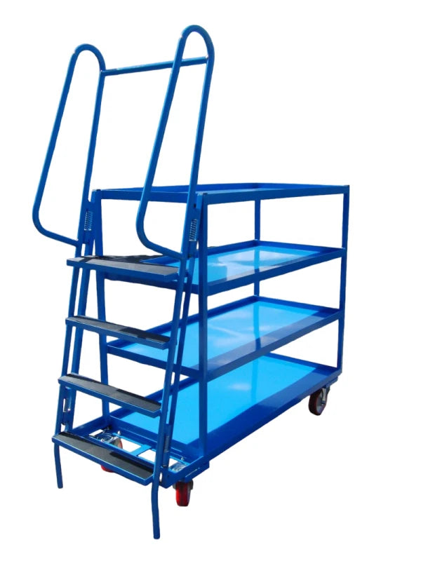 SOPT09 - Heavy Duty Vertical Stepped Picking Trolley, 4 Step, 4 Tier