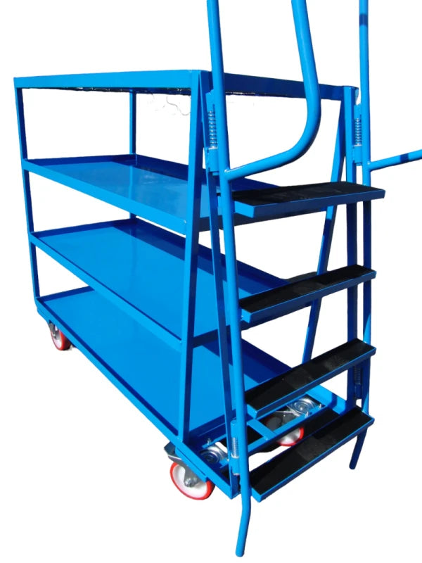 SOPT09 - Heavy Duty Vertical Stepped Picking Trolley, 4 Step, 4 Tier