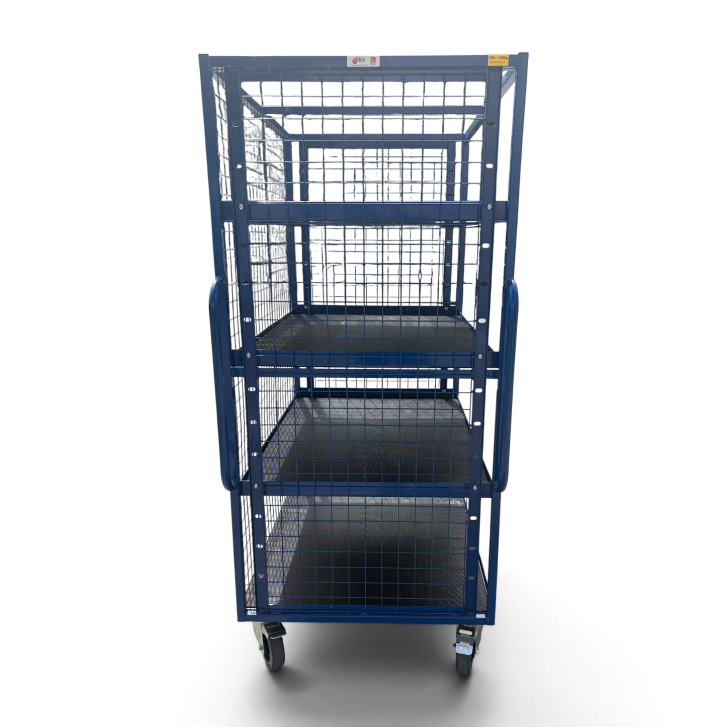 SH160 - 1220 x 800 mm Adjustable Shelf Trolley Mesh Back and Ends