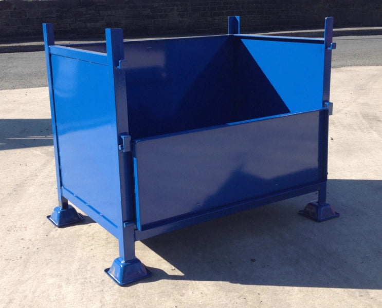 MPDS01/02/03:  Drop Side Solid Steel Pallets