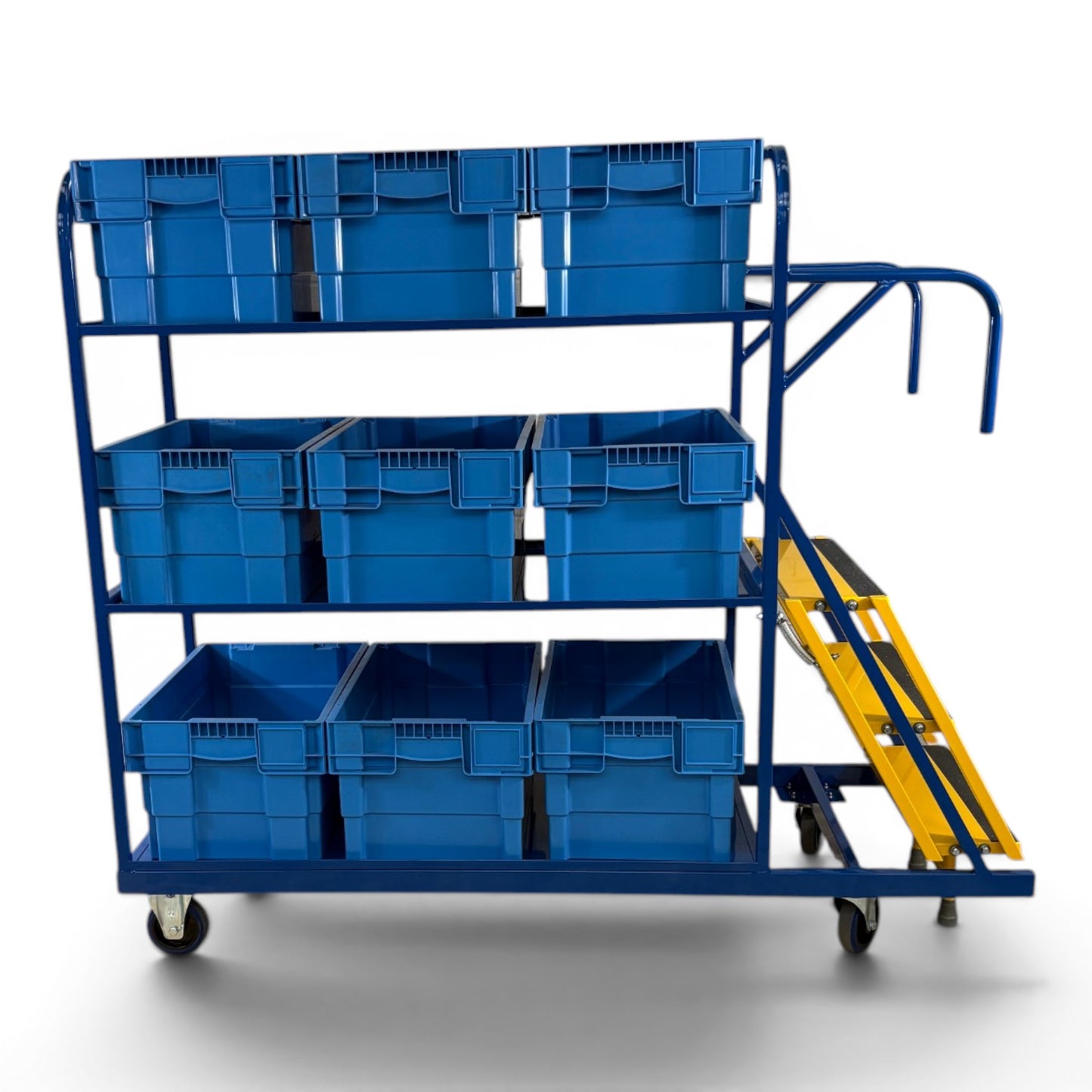SOPT11 - 3 step on bearings 3 tier shelf trolley