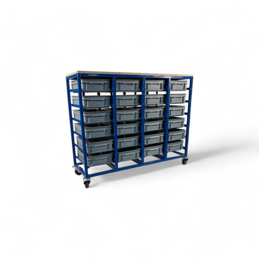 EC06 - 400 x 300mm Euro Box trolley with 24 Boxes